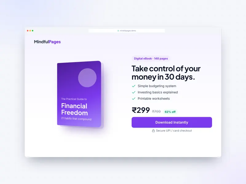 Ebook Sales Funnel – Concept Design by FirstLineHelp