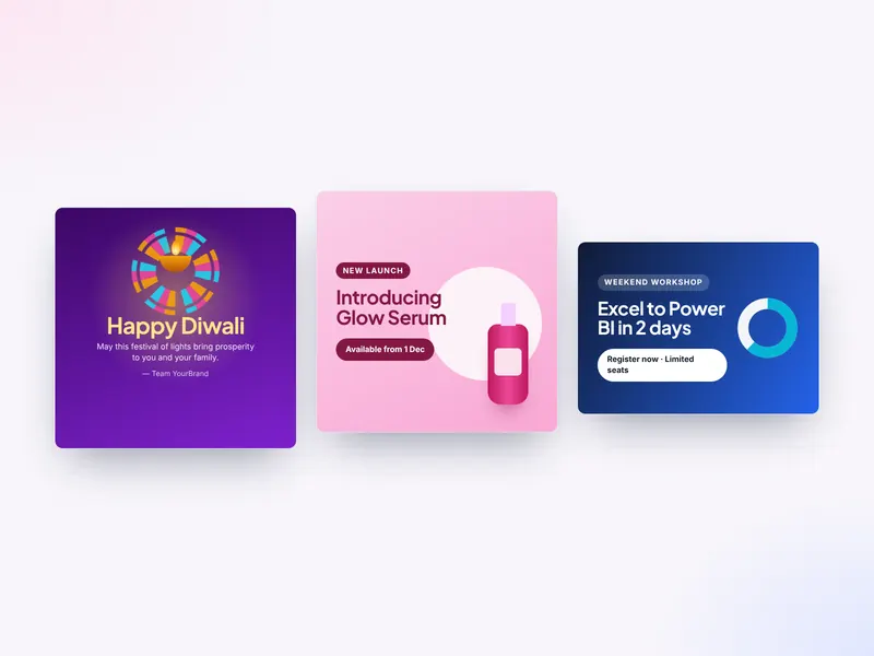 Festive & Launch Campaign Creatives – Sample Work by FirstLineHelp