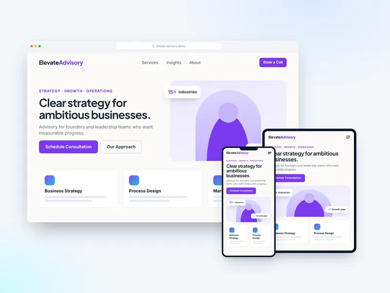 Consulting Firm Website – Concept Design by FirstLineHelp