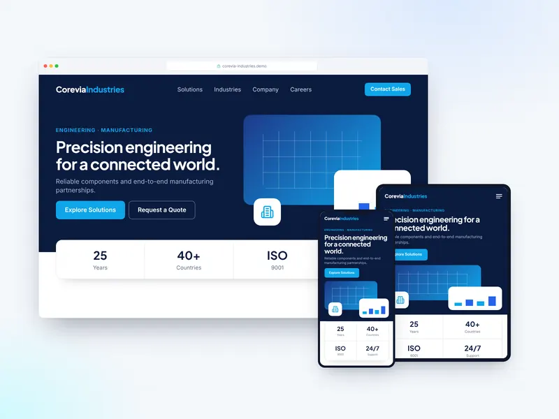 Corporate Business Website – Concept Design by FirstLineHelp