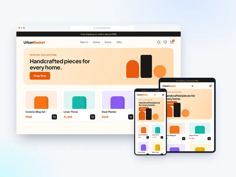 Ecommerce Product Website – Concept Design by FirstLineHelp